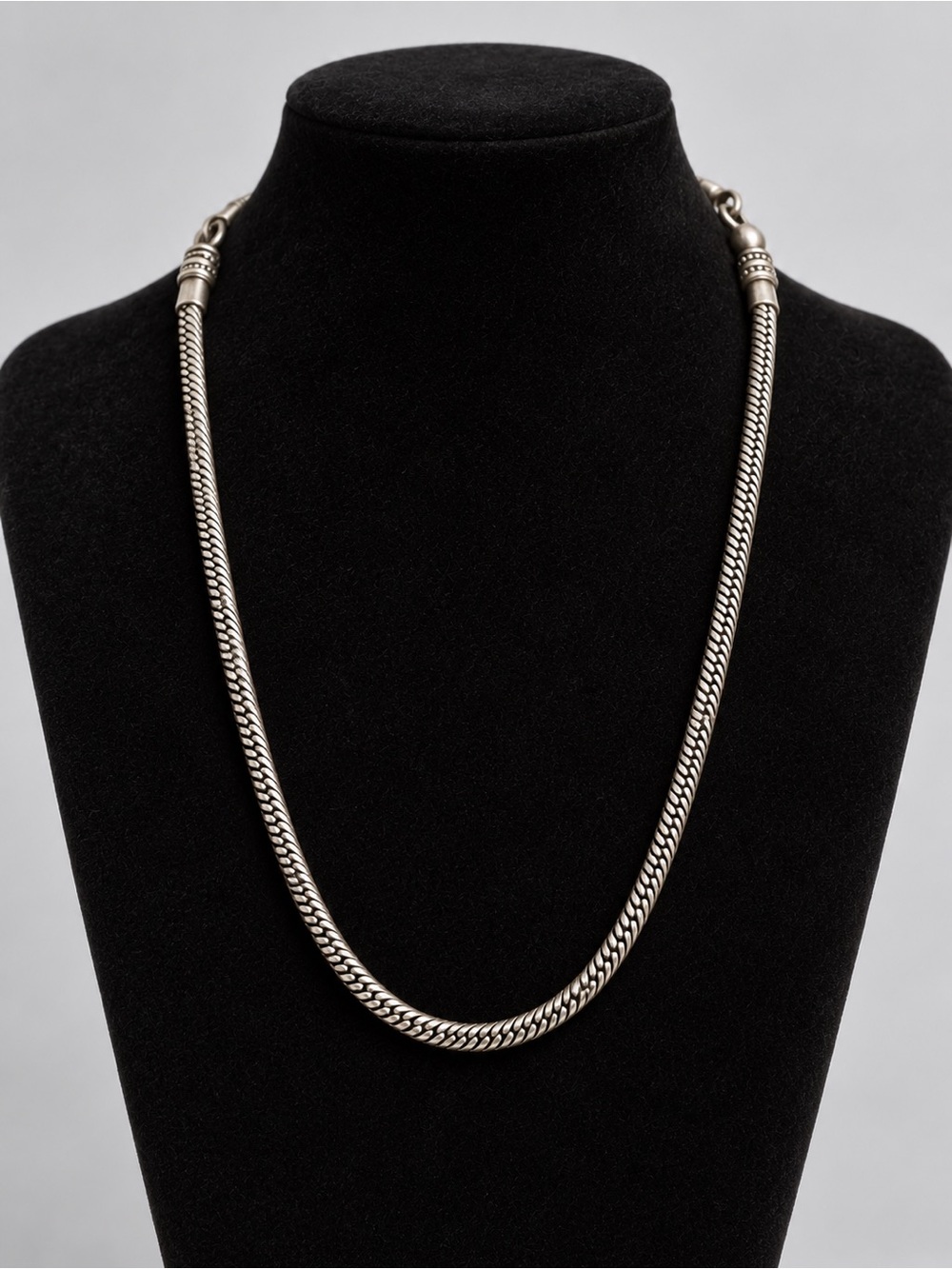 Silver-Tone Chain Necklace, 7 Inches, 3–4 mm Wide